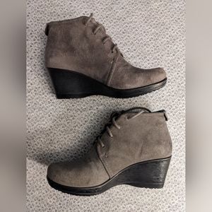 Dansko Gray Wedge Ankle Boots